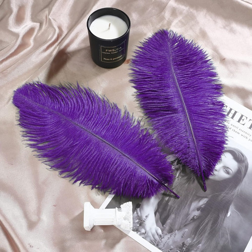 3 ADET BÜYÜK BOY 35 CM MOR DEVE KUŞU TÜYÜ VIP PURPLE OSTRICH FEATHER BÜYÜK BOY DEKOR MOR KUŞ TÜYÜ