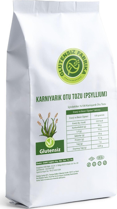 Glutensiz Karnıyarık Otu Tozu (Psyllium) 300 gr