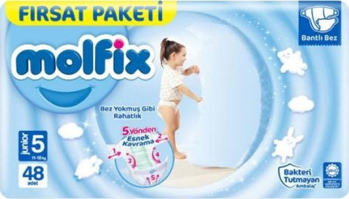 Bebek Bezi Fırsat Paketi Junior 48'li (5) (2'li)