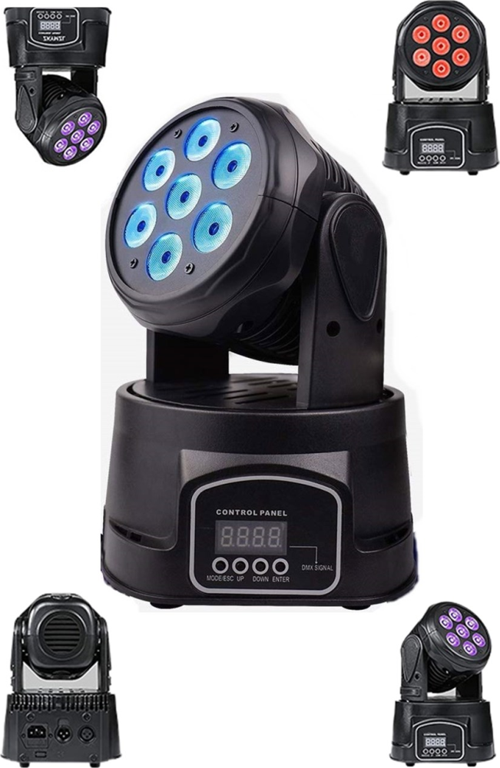 Wash-107 DMX Moving Head Robot Sahne Işık Sistemi 7x10W RGBW