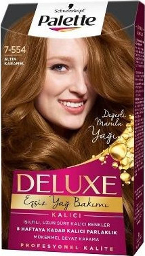 Deluxe Saç Boyası Altın Karamel 7-554 (12'li)
