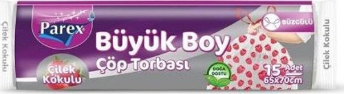 Çöp Torbası Büzgülü Büyük Çilek Kokulu (4'lü)