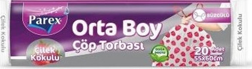 Çöp Torbası Büzgülü Orta Çilek Kokulu (4'lü)