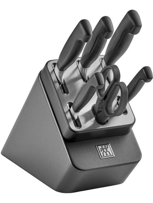 Four Star Pro 7 Parça Dişbudak Ağacı Blok Bıçak Seti Kendinden Bilemeli - 351487000
