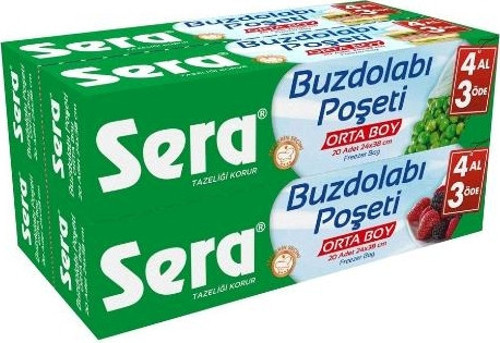 Buzdolabı Poşeti 3+1 20'li Orta (24'lü)
