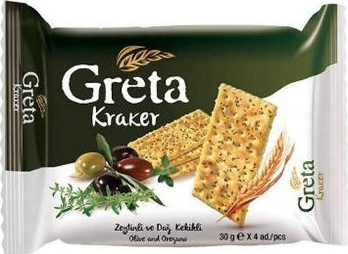 Greta Zeytin Kekik Kraker 4x30 Gr. (12'li)