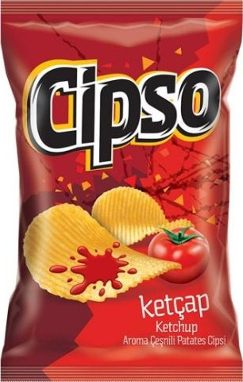 Ketçaplı Tırtıklı parti boy 154 Gr. ( Cips ) (24'lü)