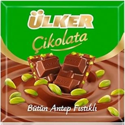 Fıstıklı Kare Çikolata 65 Gr. (4'lü)