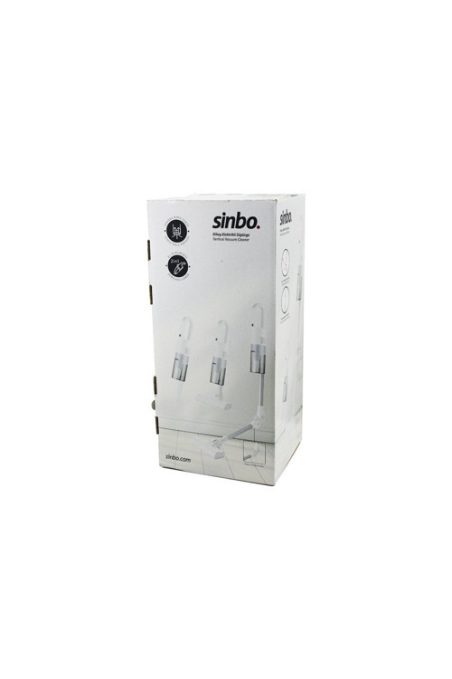 BEYAZ DİKEY ELEKTRİKLİ SÜPÜRGE ERGONOMİK KATLANABİLİR BORU 500W 90° DÖNEBİLEN BAŞLIK PRATİK HAZNE SV