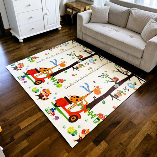 Premium Katlanabilir Çift Taraflı Çocuk Bebek Oyun Matı Harfler (150*200 Cm*1 Cm Kalınlık)- Çantalı