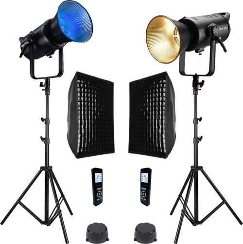 Exc-180RGB-II Rgb Led Video Işığı 2'li Full Set (Gridli 60x90 Softbox + 260 cm Kalın Işık Ayağı)