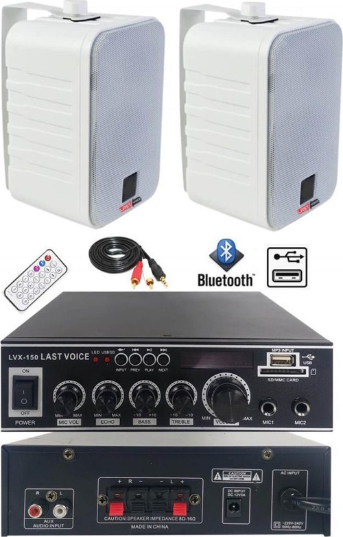 Ekonomi Wall Paket-2W Amfi ve Duvar Hoparlörü Seti (1 AMFİ + 2 HOPARLÖR)