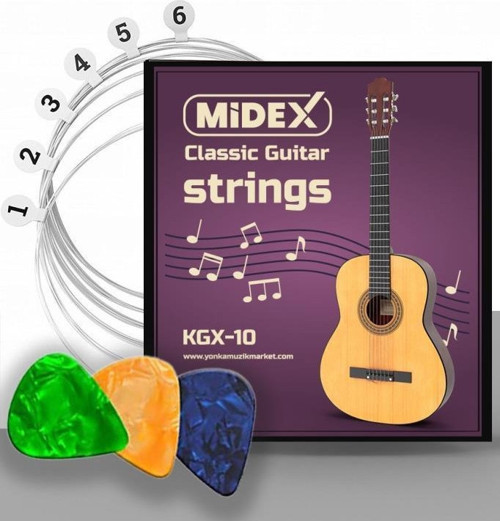 KGX-10 Klasik Gitar Teli Takımı ve Pena Seti