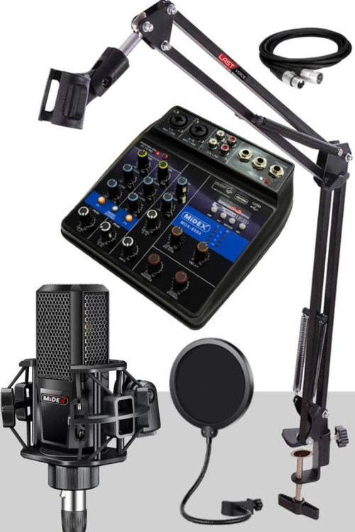 MX-2020 Solo Mix Condenser Mikrofon ve Kayıt Mixer Seti