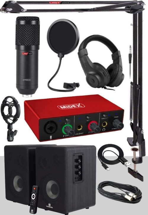 Referans Paket-1 Maxword Monitör Ses Kartı BM800 Mikrofon Stand