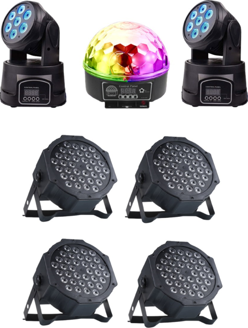 Free Paket-3 Sahne Işık Sistemi Seti ( Top Küre Led Par Moving Head Robot)