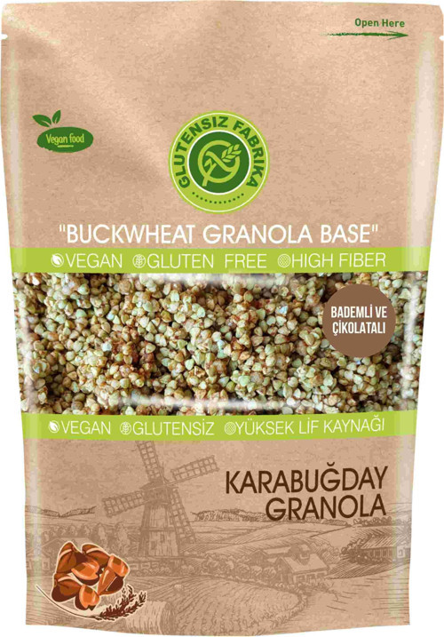 GLUTENSİZ FABRİKA YULAF & KARABUĞDAY GRANOLA 300 GRAM (BADEM VE ÇİKOLATALI)