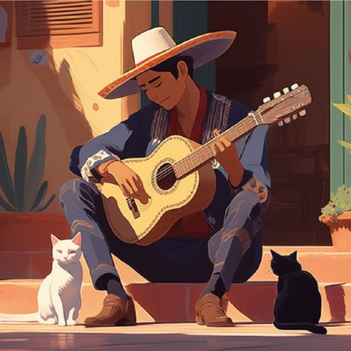 Renkli Baskılı Sayılarla Boyama Hobi Seti (Çerçeveli) 60X75 Cm: Gitarist 2