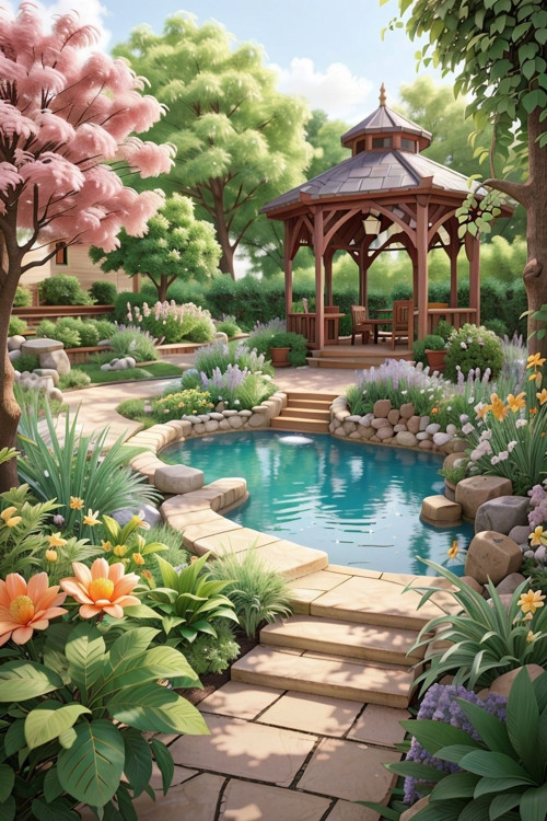 Renkli Baskılı Sayılarla Boyama Hobi Seti (Çerçeveli-Büyük Boy) 80X100 Cm: Renkli Bahçe