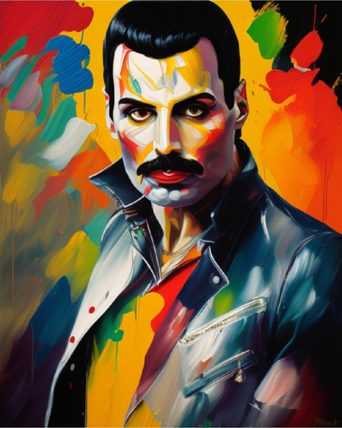 Renkli Baskılı Sayılarla Boyama Hobi Seti (Çerçeveli-Büyük Boy) 95X125 Cm: Renkli Adam 2