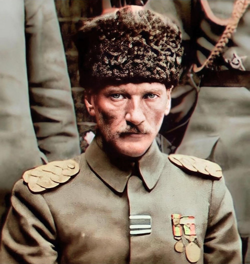 Renkli Baskılı Sayılarla Boyama Hobi Seti (Çerçeveli) 50X65 Cm: Atatürk 3