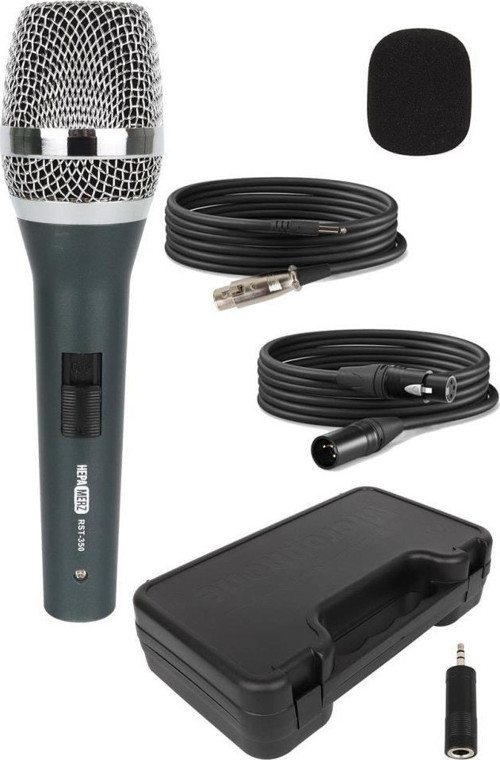 RST-350 Profesyonel Dinamik Cardioid Kablolu EL Mikrofonu Kaliteli (Çanta ve Full Set)