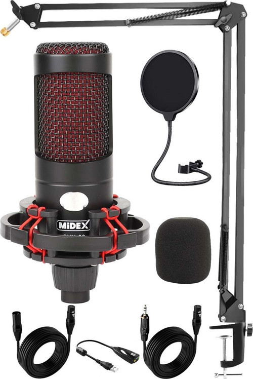 CXN-30 Paket-1 Condenser Mikrofon Stand Pop Filtre Seti