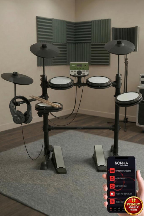 DDX-110BT Profesyonel Dijital Davul Elektronik Bateri Bluetooth'lu (Kulaklık hediye)