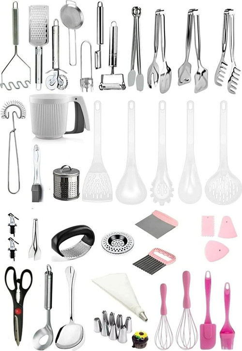 38 Adet Çeyiz İçin; Pratik Kolaylaştırıcı Ürünler, Kepçe Spatula Set, Ekonomik Modern Çeyiz Seti