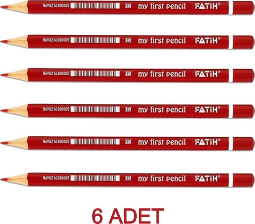 İlk Kalemim Kırmızı Kalem Üç Köşeli Jumbo 6 Adet