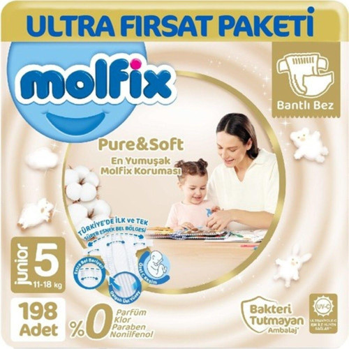 Pure & Soft Bebek Bezi Junior 5 No 66 Lı X 3 Adet