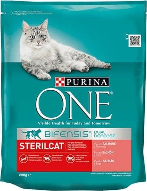 One Sterilised Somonlu Kısırlaştırılmış Kedi Maması 800 Gr