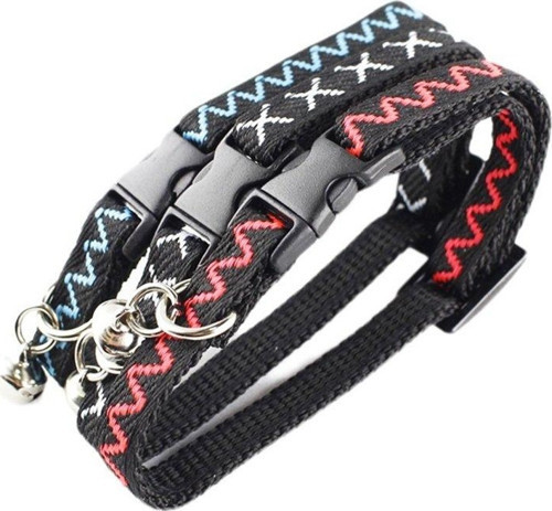 Zigzag Desenli Kedi Köpek Boyun Tasması 1x20-30cm