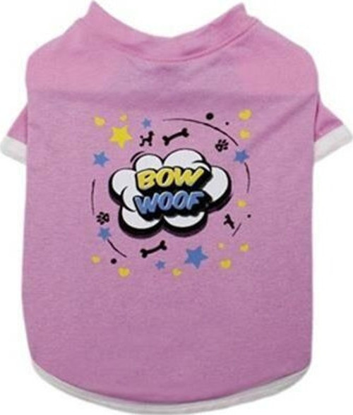 Bow Woof Pembe Kedi & Köpek T-Shirt