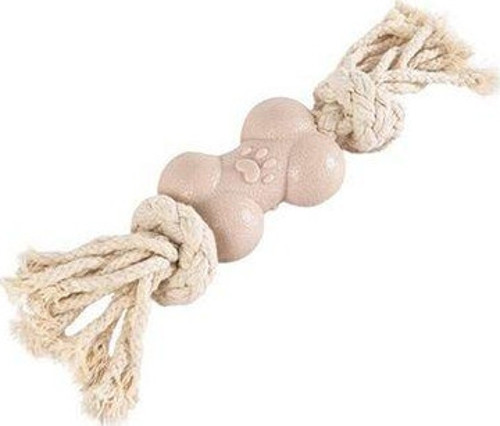 Halat İpli Kemik Köpek Oyuncağı, 21 Cm
