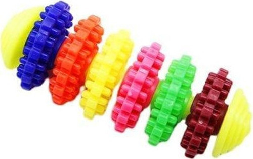 Plastik Renkli Fırdöndü Köpek Oyuncağı 12 x 4cm