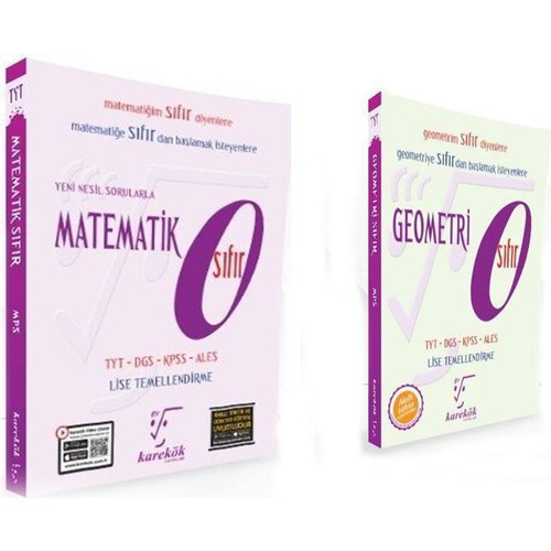 Karekök Yayıncılık Matematik ve Geometri Sıfır Seti 2 Kitap