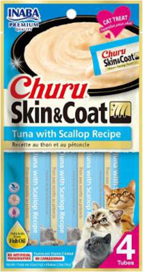 Churu Skin Coat Ton Balıklı Ödül Kreması 4x14 Gr