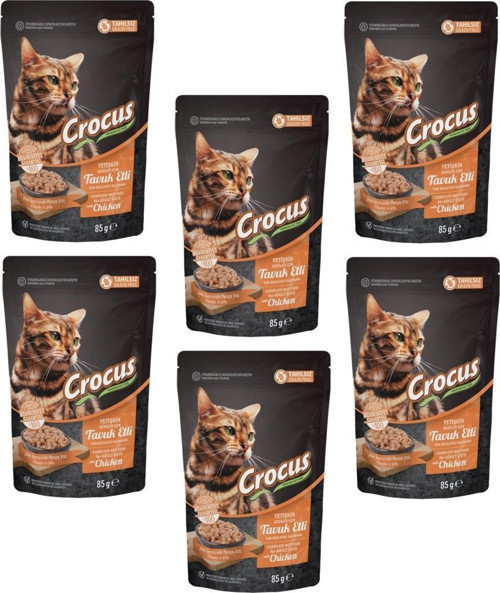 6 Adet Tahılsız Kedi Tavuklu Pouch Jöleli Yaş Mama 85 gr