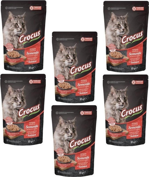 6 Adet Tahılsız Kedi Somonlu Pouch Jöleli Yaş Mama 85 g