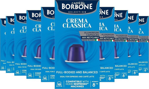 Crema Classica Nespresso Makine Uyumlu Alüminyum Kapsül Kahve 10x10