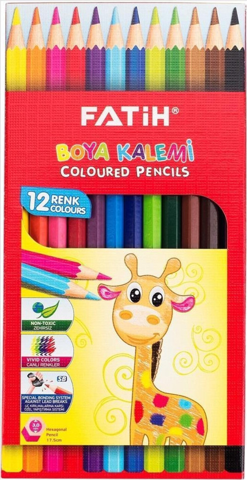 Tam Boy Kuru Boya 12 Renk 10'lu (10 Adet)