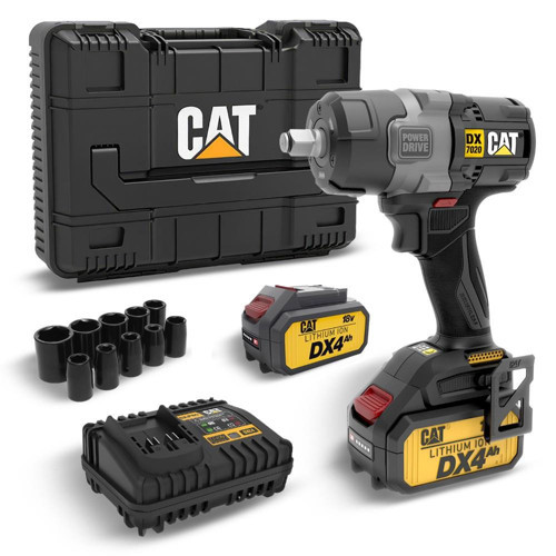 DX7020.1 18Volt 4.0 Ah Çift Akülü Kömürsüz 700/880Nm Profesyonel Şarjlı Somun Sıkma + 10 Adet Lokma Ucu