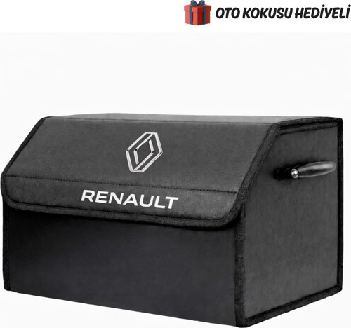 Renault Marka Logolu Oto Bagaj Organizer Çanta Oto Bagaj Çantası 2 Bölmeli Suni Deri