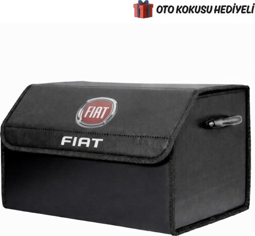 Fiat Marka Logolu Oto Bagaj Organizer Çanta Oto Bagaj Çantası 2 Bölmeli Suni Deri
