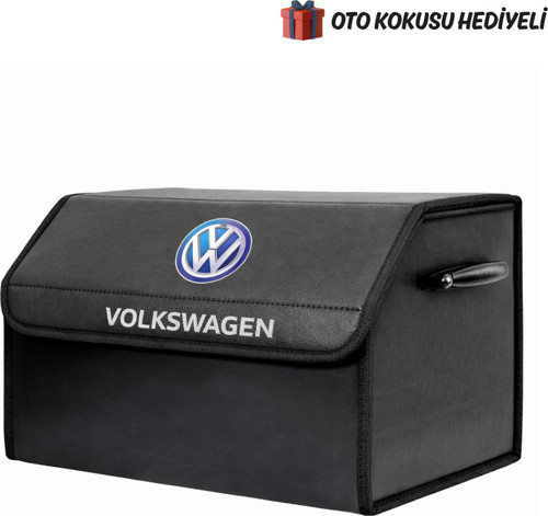 Volkswagen Marka Logolu Oto Bagaj Organizer Çanta Oto Bagaj Çantası 2 Bölmeli Suni Deri