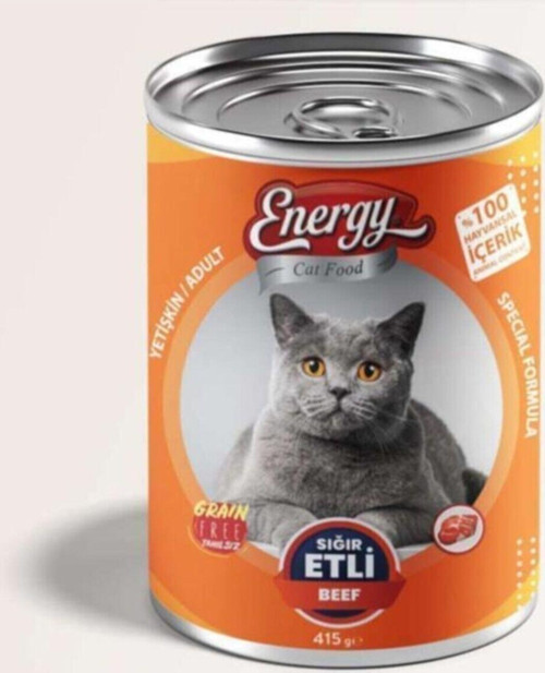 Tahılsız Yetişkin Kedi Maması Konserve Sığır Etli 415 gr