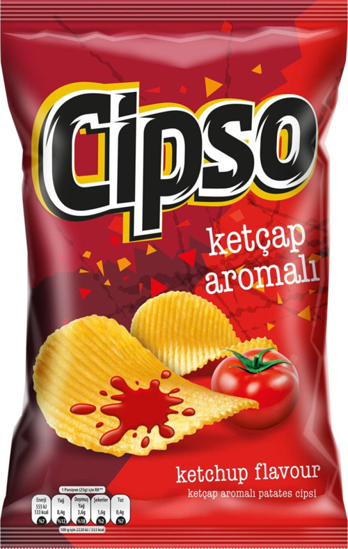 Tırtıklı Ketçap Patates Cipsi Aile Boyu 20gr X 90