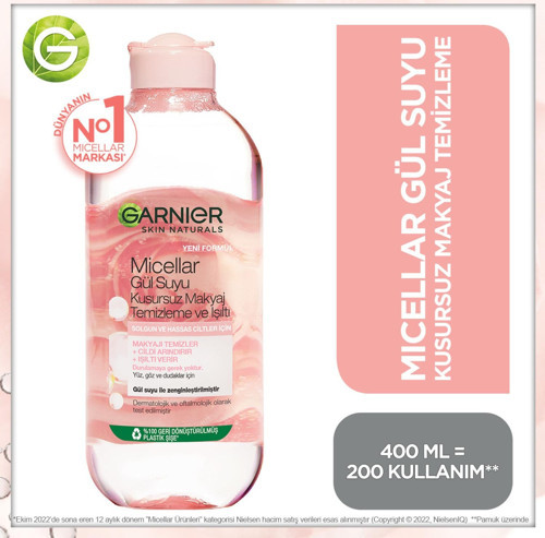 Micellar Gül Suyu Kusursuz Makyaj Temizleme & Işıltı 400 ml