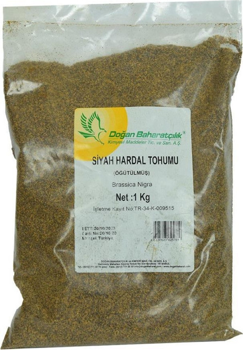 Öğütülmüş Siyah Hardal Tohumu Toz Kiloluk 1 kg
